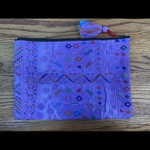 Boho bag, purse, clutch handmade huipil